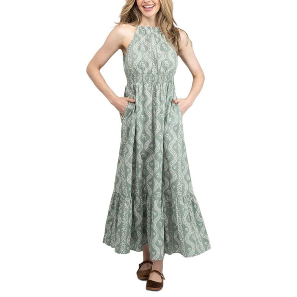 Beau & Ro Womens  Jenna Dress, Green